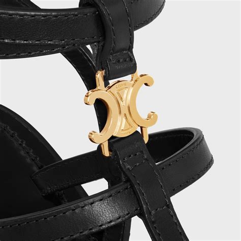 celine thin strappy sandals|Celine triomphe strappy sandals.